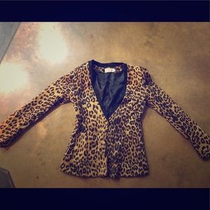 Leopard print blazer